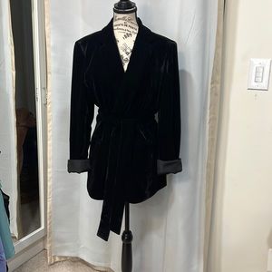 NWT Super-soft Black Velour Ann Taylor Blazer